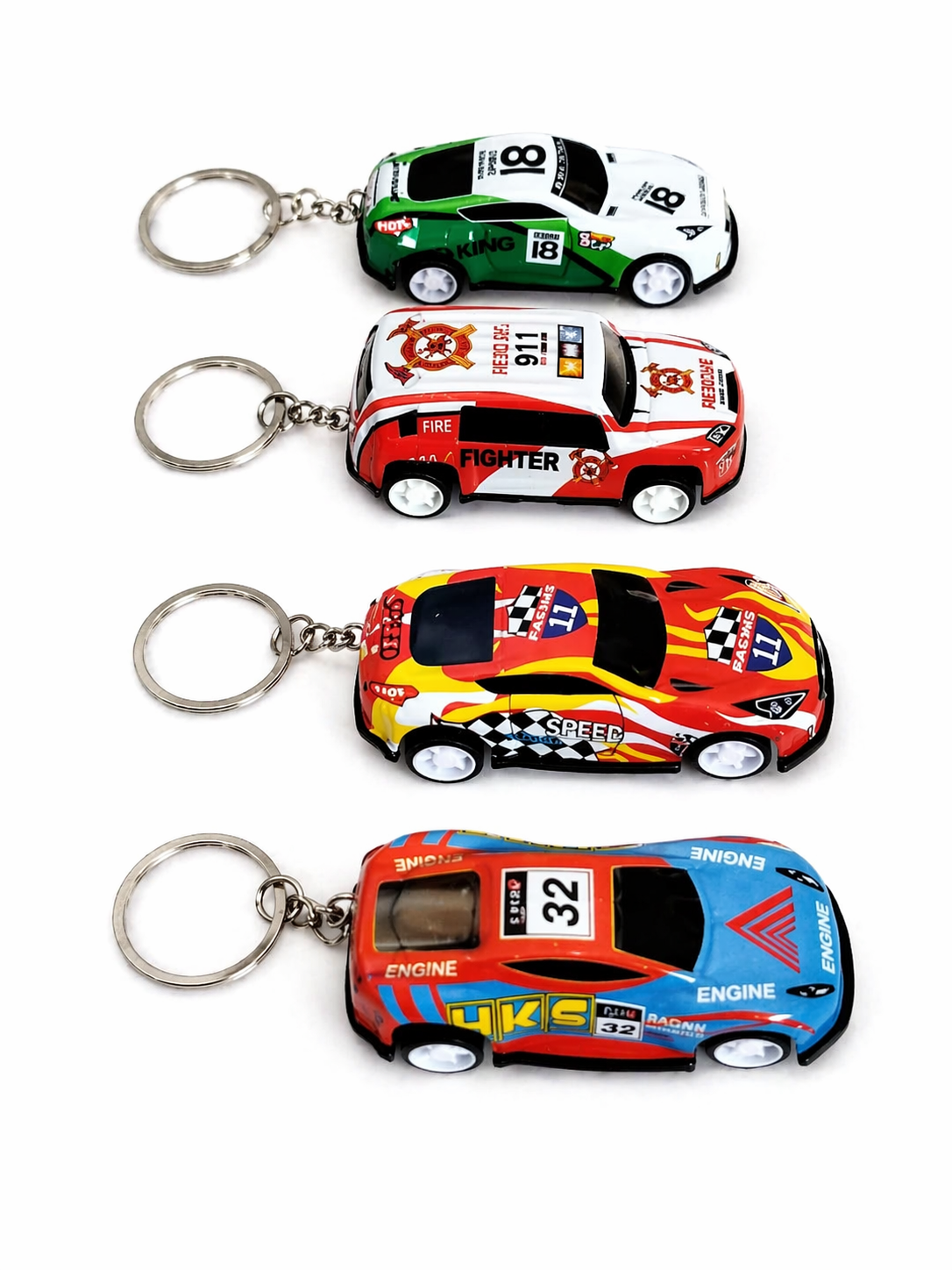 Racing Car Keychain (Pack of 12) – Mini Sports Car Key Rings Combo