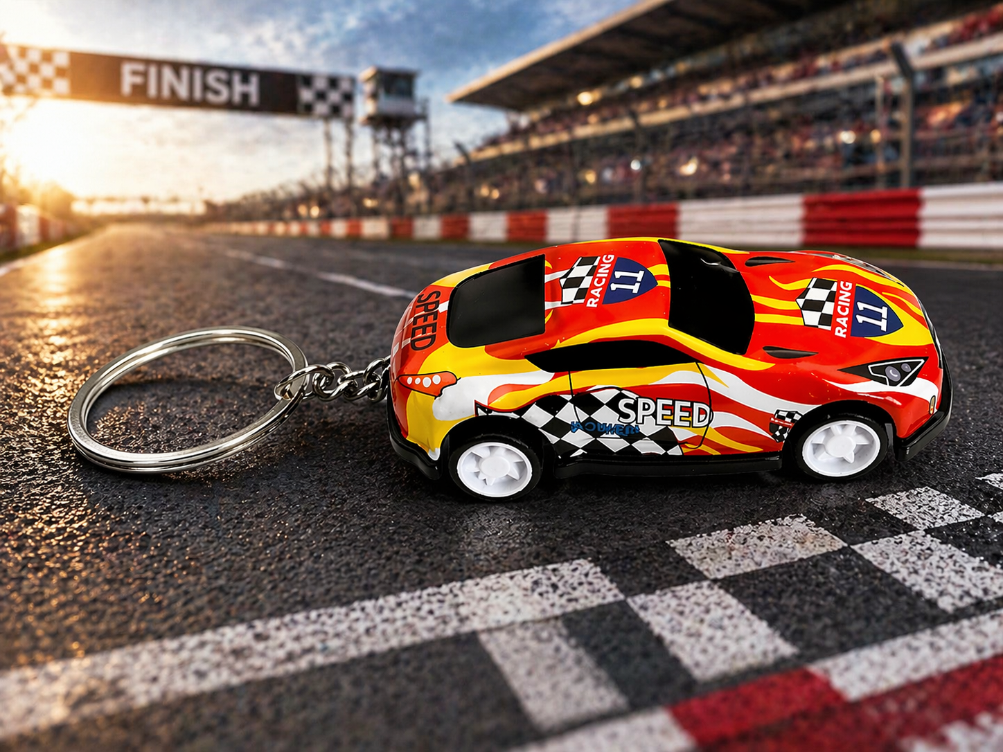 Racing Car Keychain (Pack of 12) – Mini Sports Car Key Rings Combo