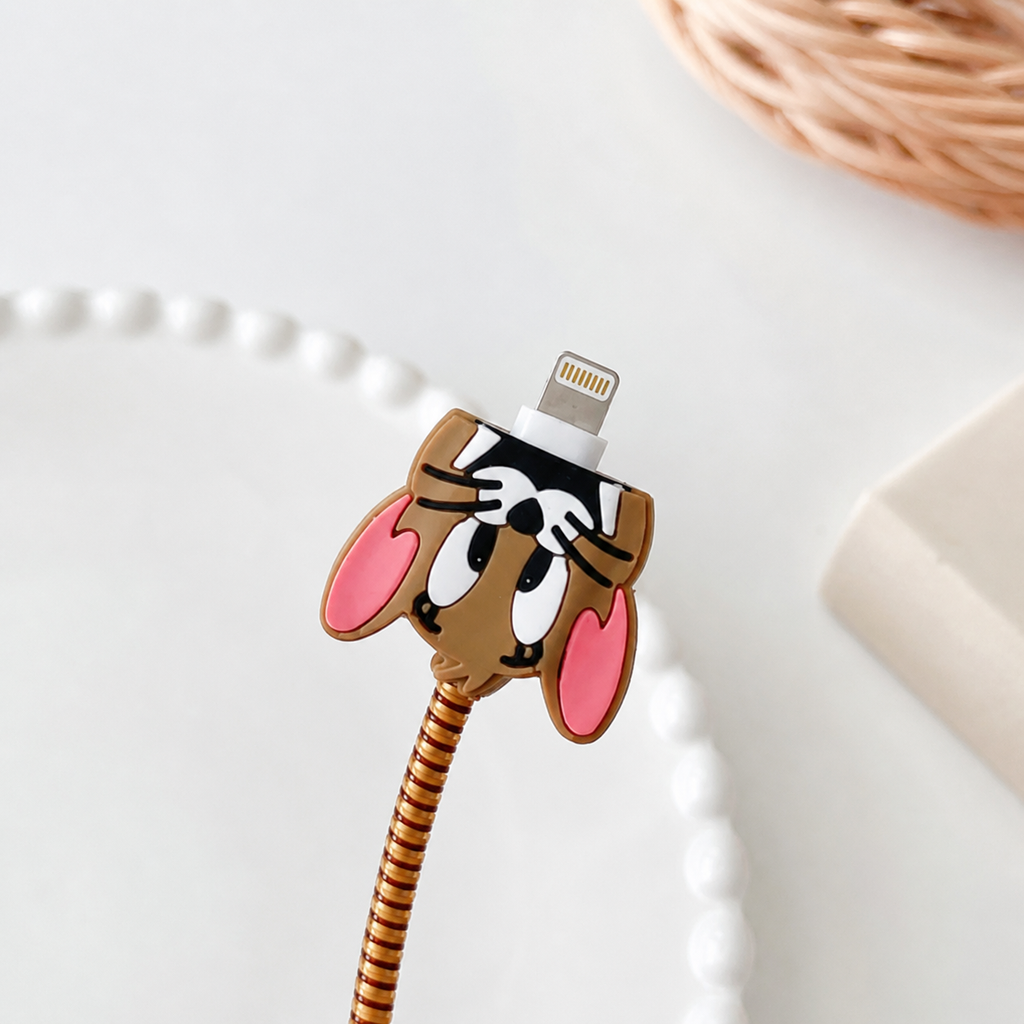 3D Cute Cable Protector for iPhone (18W & 20W) | Silicone Anti-Break Charger Saver