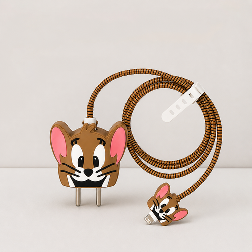 3D Cute Cable Protector for iPhone (18W & 20W) | Silicone Anti-Break Charger Saver