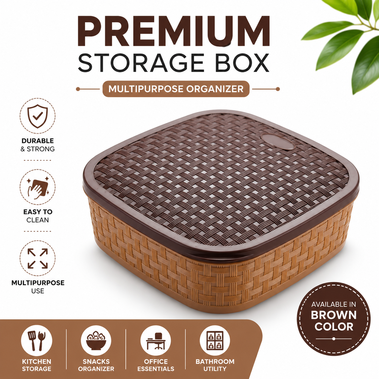 7-in-1 Masala Box with Tray | Plastic Spice Organizer Container | Kitchen Storage Dabba with Lid